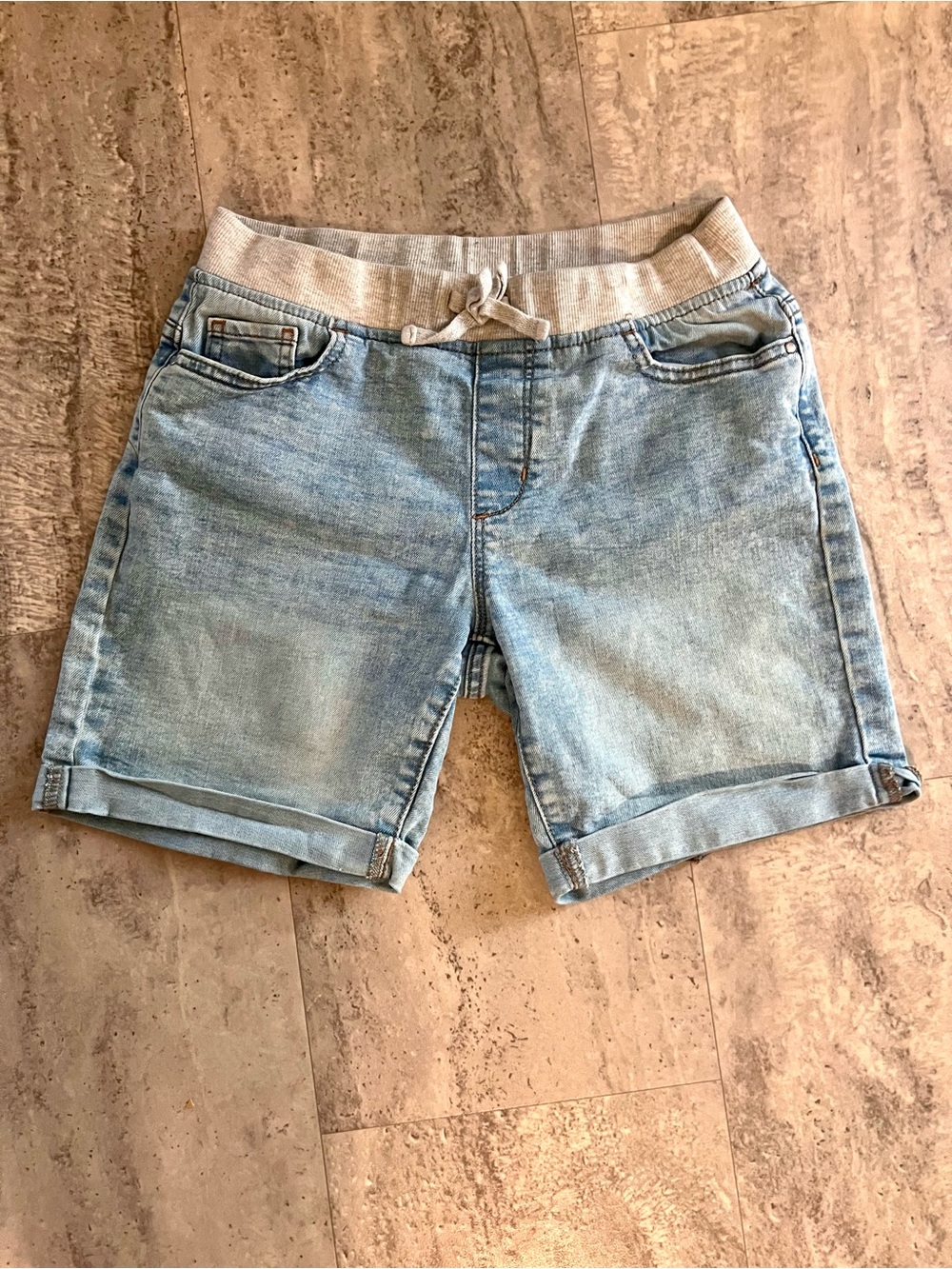 wonder nation Light Blue Denim Drawstring Shorts